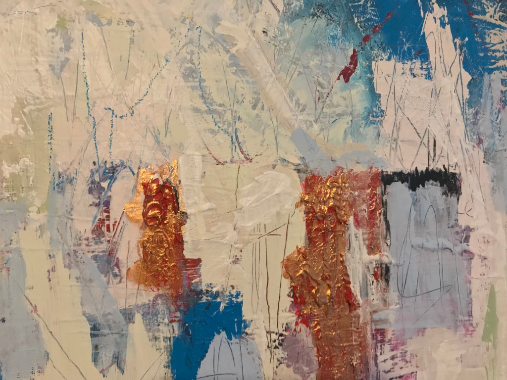 Large Painting - Blue is the New Gold