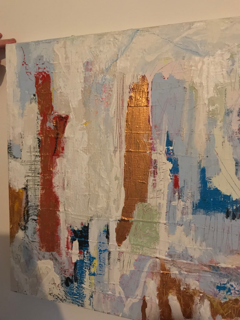 Large Painting - Blue is the New Gold