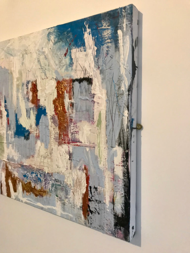 Large Painting - Blue is the New Gold