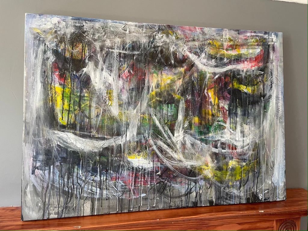 Large Painting - Artist Against the Algorithm
