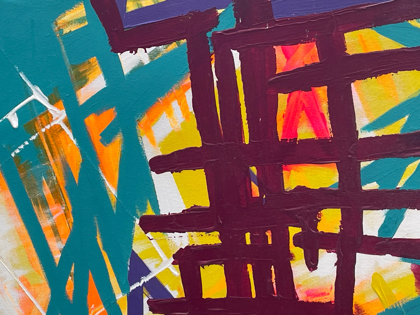 Large Painting- Turquoise Velocity